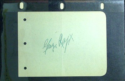 Autograph of George Raft cover
