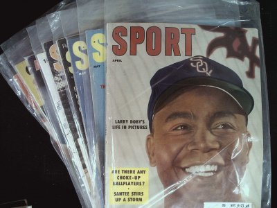 Lot of 5 Sport Magazines ranging 1955-1968, 1977 Official Scorebook Pirates, All New Orioles Scorebook, Sports Stars Oct. 1950 and Great Moments in Sports No. 2 cover