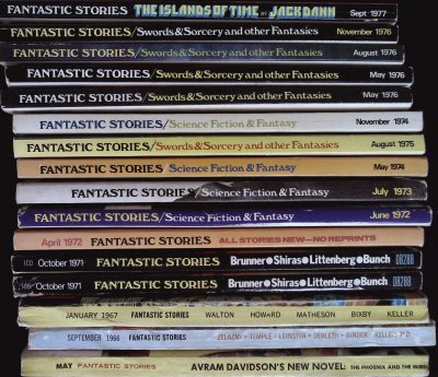 Lot of 16 Fantastic Stories Magazine ranging 1966-1977 cover