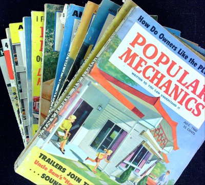 Lot of 12 Popular Mechanics Magazines ranging 1953-1962 cover