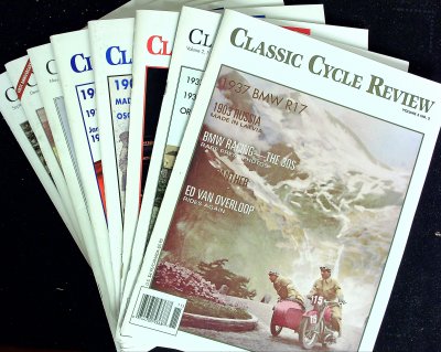 Lot of 8 Classic Cycle Review Magazines ranging 1992-1995 cover