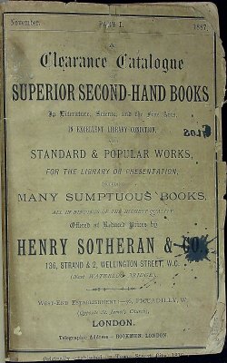 Clearance Catalogues: Superior Second-Hand Books, Parts I-IV (1887-88); New, Bound, and Second-Hand Books, Nos. 520-522 (1892-93)
