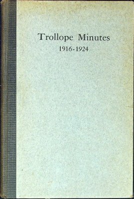 Trollope Minutes 1916-1924 cover