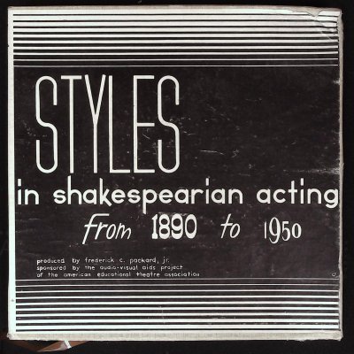 Styles in Shakespearean Acting, 1890-1950 cover