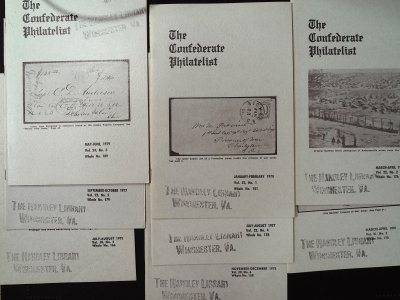 The Confederate Philatelist (Lot of 8 magazines) cover