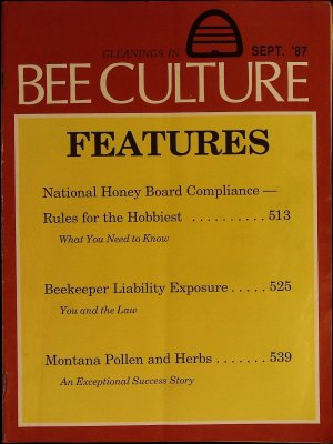 Gleanings in bee culture   Lot of 26 Magazines From 1985, 1987, 1986, 1988. cover
