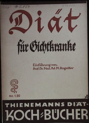 Diät für Gichtkranke 2. Auflage (Thienemanns Diät-Kochbücher) cover