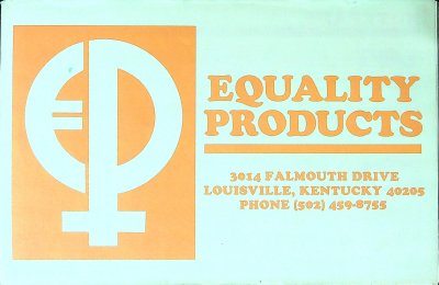 Eqaulity Products Catalog cover