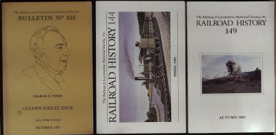 Bulletin, Nos. 125-126; Railroad History, Nos. 127, 144-149 (1971-1983)